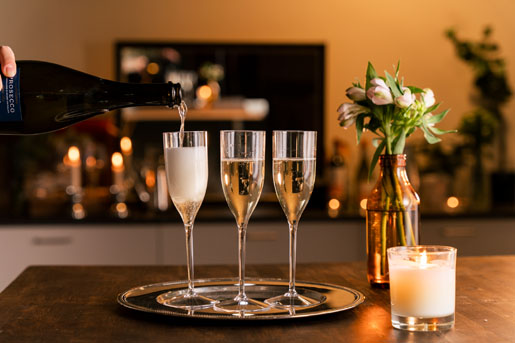 Elegance Champagnergläser Mehrweg 13 cl Transparent, 6 Stk/Krt (1 x 6 Stk)