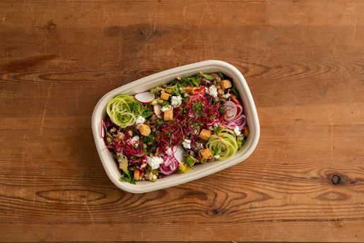 Cube Large 1200 ml Brown 1-Comp, 160 pcs/box (4 x 40 pcs)