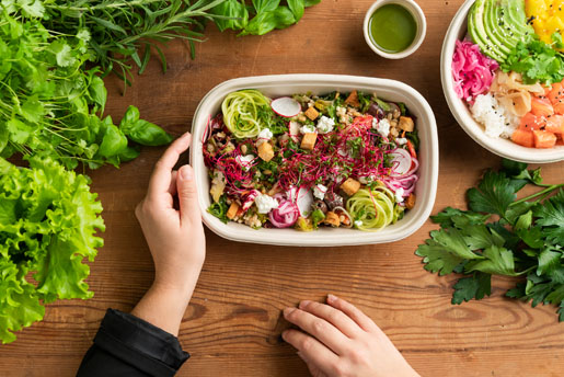 Cube Large 1200 ml Brown 1-Comp, 160 pcs/box (4 x 40 pcs)