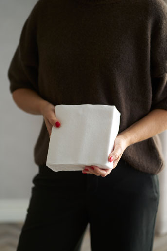 Bio Tissue-Serviette 30 x 30 cm Weiß 1-lagig, 1600 Stk/Krt (16 x 100 Stk)