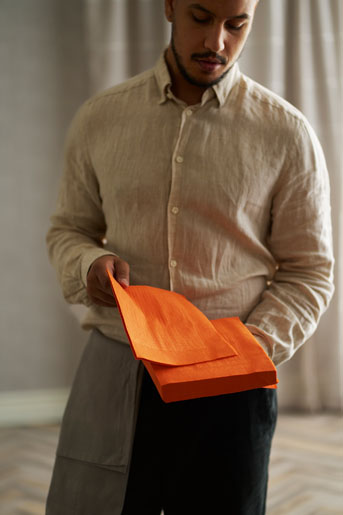 Classic servett 40 x 40 cm Sun Orange, 300 St/kart (6 x 50 St)