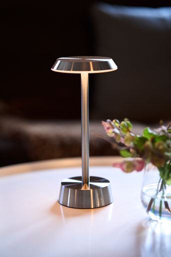 LED Lamp Cordless Nour 26,3 cm (H) 11,9 cm (D) 14 t Sølv, 6 Stk/krt (6 x 1 Stk)