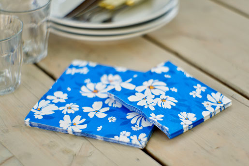 Tissue Napkin 24 x 24 cm Sunny Day Blue 3-ply, 240 pcs/box (12 x 20 pcs)