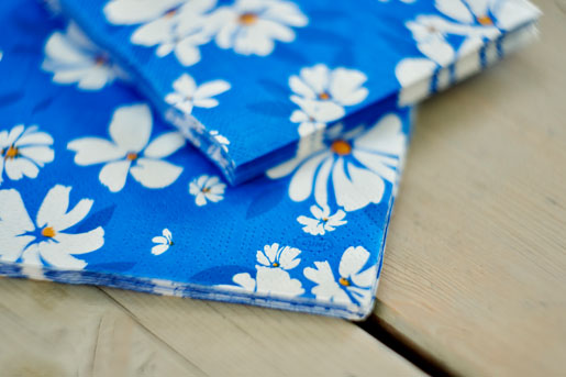 Tissue Napkin 24 x 24 cm Sunny Day Blue 3-ply, 240 pcs/box (12 x 20 pcs)