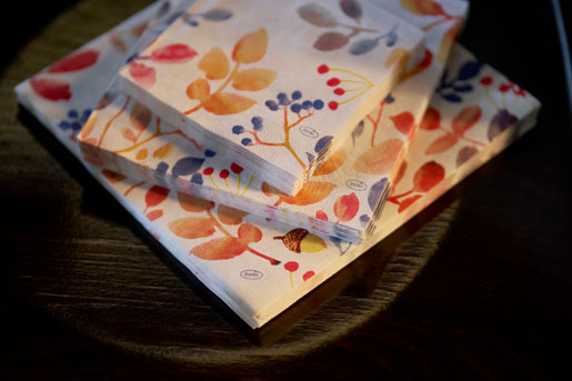 Tissue Napkin 24 x 24 cm Autumn Gradient 3-ply, 1000 pcs/box (20 x 50 pcs)
