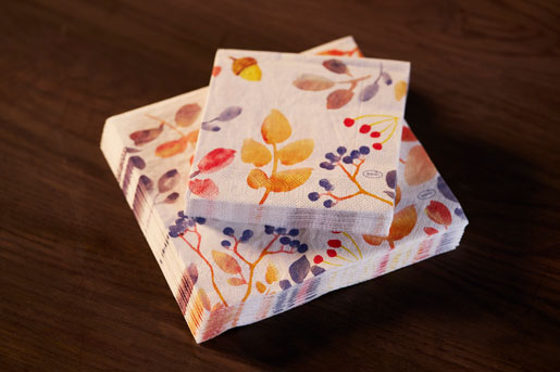 Tissue Napkin 24 x 24 cm Autumn Gradient 3-ply, 1000 pcs/box (20 x 50 pcs)