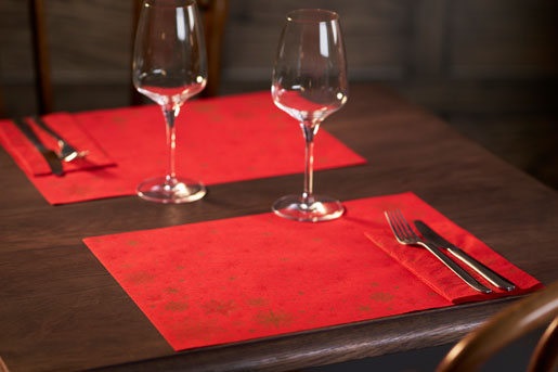 Tissue Napkin 40 x 40 cm Stargazing Red 3-ply, 1000 pcs/box (4 x 250 pcs)