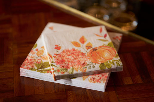 Tissue serviet 33 x 33 cm Spicy Pumpkin 3-lags, 1000 Stk/kart (4 x 250 Stk)