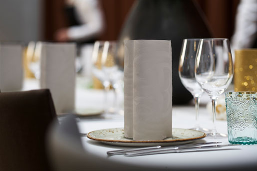Duni Elegance® Napkin Lily 40 x 40 cm Greige, 240 pcs/box (6 x 40 pcs)