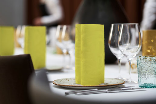 Serviette Duni Elegance® Lily 40 x 40 cm Kiwi, 240 pc/carton (6 x 40 pc)