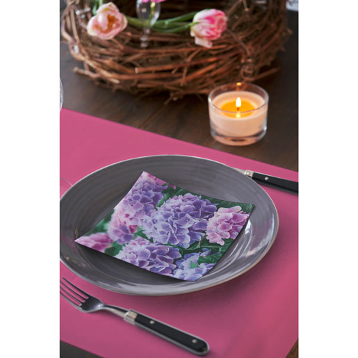 Tissue-Serviette 33 x 33 cm Lilac Hydrangea 3-lagig, 240 Stk/Krt (12 x 20 Stk)