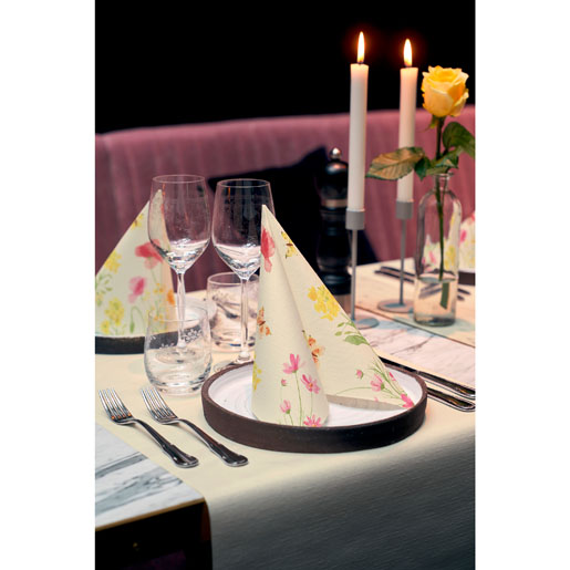 Dunisoft®-Serviette 40 x 40 cm Poppy Field, 360 Stk/Krt (6 x 60 Stk)