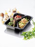 Cater Line Tray 227 x 178 x 40 mm Black 3-Comp, 216 pcs/box (1 x 216 pcs)